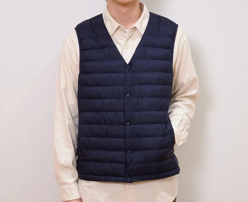 UNIQLO Pufftech Compact Vest Packable GRAY BLACK NAVY 478272 JAPAN NEW - Image 1 of 1