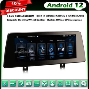 10.25" 4+64GB Android 13 Coche Estéreo Navegación por Satélite CarPlay BMW Serie 2 F45 F46 F22 NBT - Imagen 1 de 24