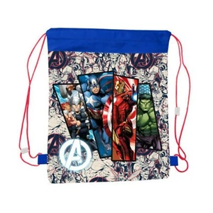 Bolso con cordón Marvel Avengers P.E. Bolsa de deporte de natación escuela gimnasio - Imagen 1 de 2
