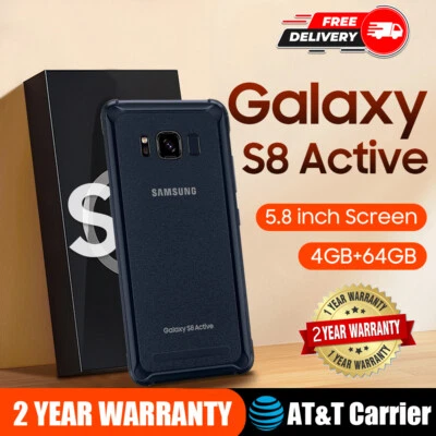 DEFECTIVE Samsung Galaxy S8 Active 64GB Factory ATT Network Unlocked 58 G3D - Image 1 of 4