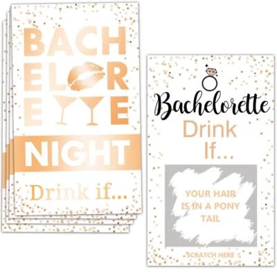 Bachelorette Party Drinking Games - Drink If Games Scratch off Cards - Perfec... Foto 1 de 4