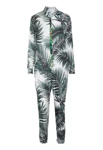 Mono Max Mara Sfilata Ariella estampado seda verde blanco estampado hoja con cremallera suelto - Imagen 1 de 4