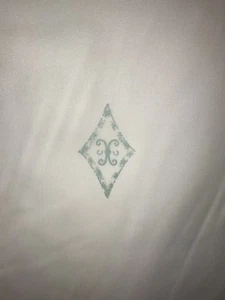 CREAM PATTERNED VOILE CURTAIN FABRIC 6.40m Cream Green Diamond Faded Jade - Picture 1 of 6