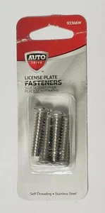 Auto Drive Stainless Steel Self Threading License Plate Fasteners - Picture 1 of 2
