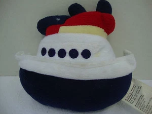 Mantas y Beyond Bebé Juguete Suave Barco Azul Blanco Rojo Peluche Relleno Niños - Imagen 1 de 3