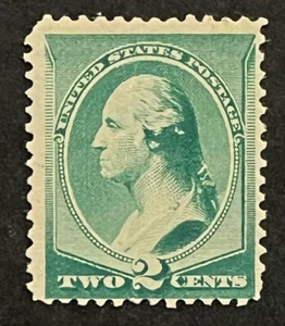 Travelstamps: 1887 US Stamps Scott # 213 Washington, 2c, Mint Original Gum MNH - Picture 1 of 5