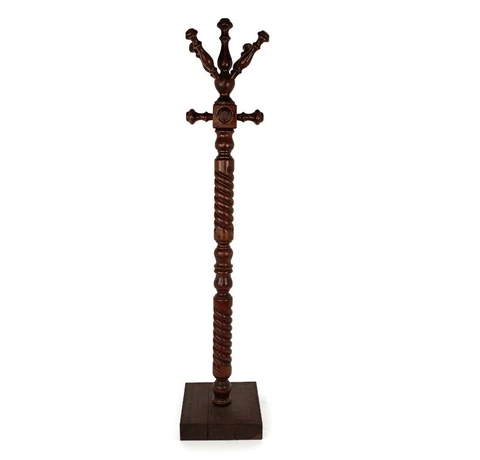 Standing Hall Tree Coat Hallway Rack Wood Vintage Barn Country Farmhouse Style Cover