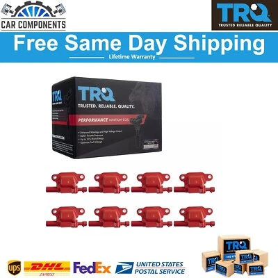 TRQ 高级高性能发动机点火线圈套装适用于雪佛兰 GMC 凯迪拉克 — 第 1/4 张图片