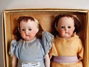 Antique 2 Small Heubach Koppelsdorf Dolls 9.4" MADE IN GERMANY - Picture 1 of 6