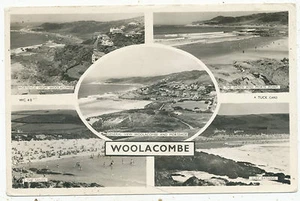 Woolacombe, Devon, 1957 Raphael Tuck multiview postcard - Picture 1 of 2