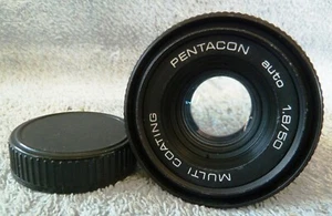 TESTED PENTACON 50mm f1.8 LENS & REAR CAP - M42 PENTAX PRAKTICA SCREW FIT - GWO - Picture 1 of 14