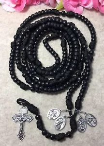Katholischer Rosenkranz 15 Jahrzehnte, 4 Heilige Medaillen - Paracord Rosenkranz - Handarbeit - Bild 1 von 6
