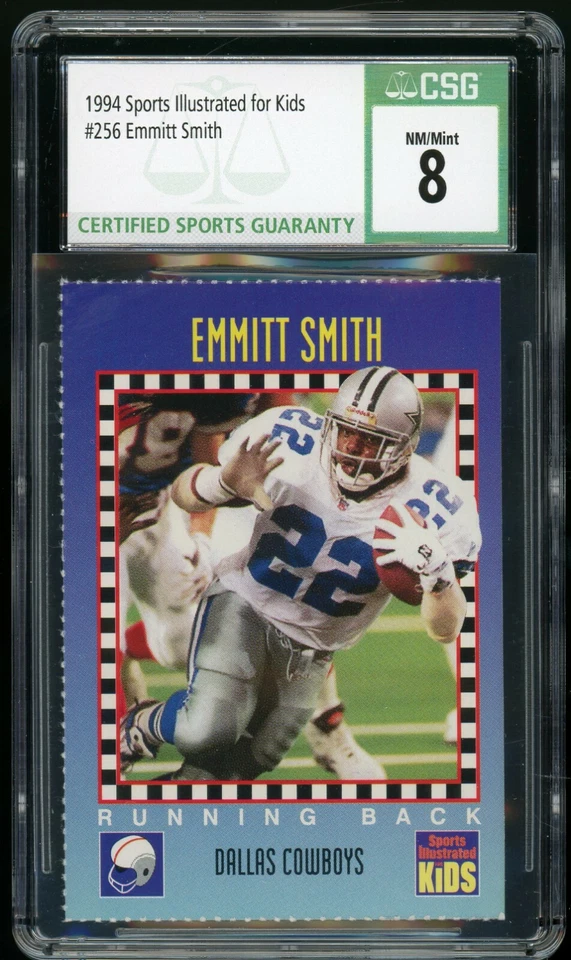 EMMITT SMITH 1994 SI Sports Illustrated for Kids #256 HOF Cowboys CSG 8 NM/Mint - Image 1 of 2