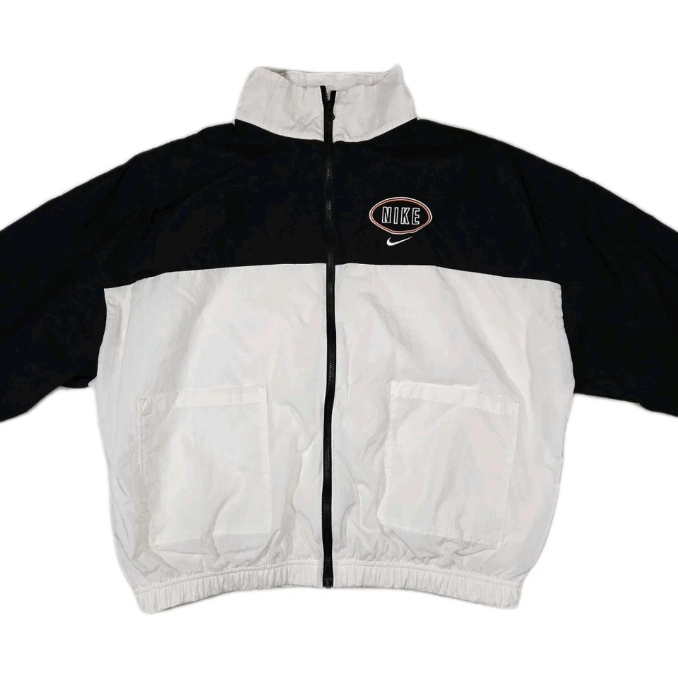 Nike Sportswear Chaqueta Ligera Cremallera Completa Mujer Pequeña Negra Blanca  Foto 1 de 4