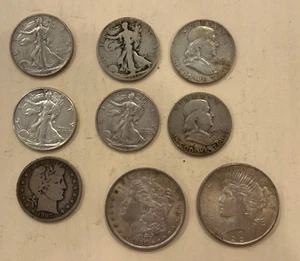 9 Silver Half Dollars & 2 Silver Dollars 1896 - 1962 - Picture 1 of 10