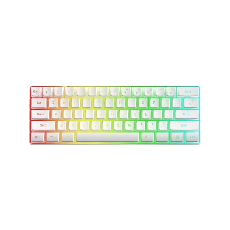Gaming Keyboard Full Size LED Backlit Keycap Quiet Computer Keyboard 61 Keys - Image 1 of 4