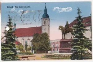 Foto postal Erfurt salida al parque de la ciudad coloreada a mano 1930 (perforada) - Imagen 1 de 2