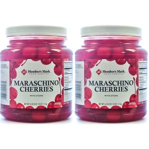 Maraschino Kirschen mit Stielen, 74 Unzen Glas (2er Pack, insgesamt 148 Unzen) - Bild 1 von 5