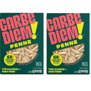 2 Pack Carbe Diem Penne Low Carb High Protein Pasta, Keto, Reduced Calorie, 12oz - Picture 1 of 3