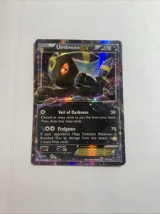 Tarjeta Pokémon holográfica ultra rara Umbreon EX 55/124 Fates Collide LP - Imagen 1 de 10