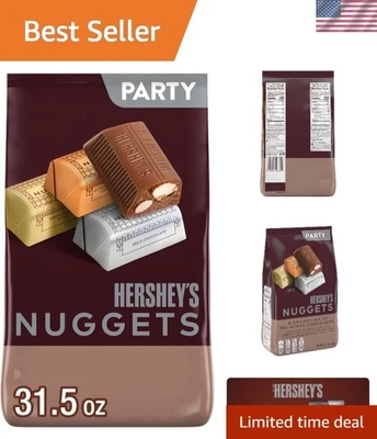 Individually Wrapped NUGGETS Assorted Chocolate – 31.5 oz Party Pleasures - Image 1 of 4