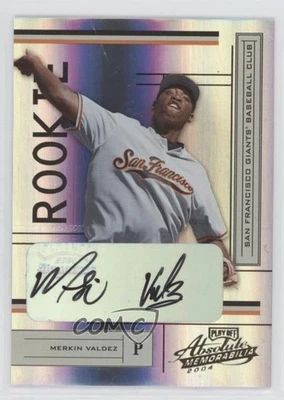 2004 Playoff Absolute Memorabilia Rookie /700 Merkin Valdez #250 Rookie Auto RC - Image 1 of 2