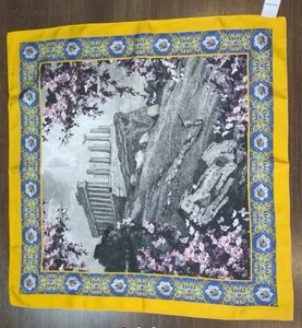 Dolce & Gabbana Yellow and Blue Floral Scarf - Picture 1 of 4