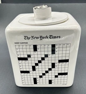 Vintage 2009 New York Times Kreuzworträtsel Puzzle Keramik Keksdose, limitiert auf 1000 - Bild 1 von 9