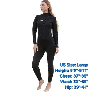 Womens Large Wetsuit, Full Length, 3mm Neoprene, Front Zipper by Layatone - Picture 1 of 9