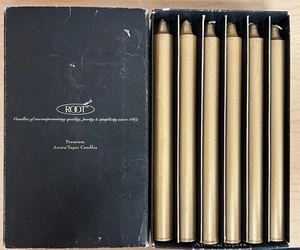 Velas Arista Raíz Suave 9", Oro Plata - Caja de 12 Cera de Abejas Platino - Imagen 1 de 4