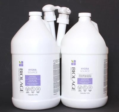 Matrix Biolage  Hydra Source Shampoo and Detangling Solution Gallons with Pumps - Image 1 of 3