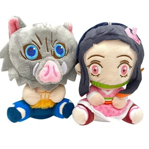 Demon Slayer Nezuko Kamado & Inosuke Hashibira peluche appendiabiti da finestra stuf - Foto 1 di 7