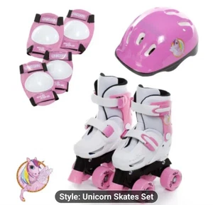 girls Unicorn roller skate set brand New adjustable - Picture 1 of 6