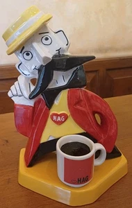 Ulisse STATUA Scultura Ceramica Personaggio Pubblicità CAROSELLO Caffè HAG h27cm - Picture 1 of 3