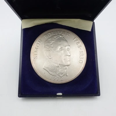 Moneda de plata esterlina Panamá Simón Bolívar 1972 20 Balboas Panamá 4,20 Troy Oz Foto 1 de 4