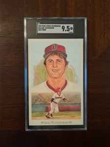 Carl Yastrzemski 1989 Perez Steele Celebration #44 /10000 SGC 9.5 Postcard HOF 