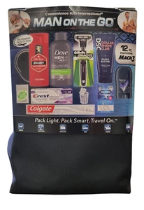12 PC Travel Kit TSA Compliant "Men On The GO" Personal Body Care Carry On Kit - Picture 1 of 4