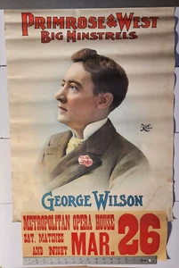 1890s Primrose West Big Minstrels George Wilson Metropolitan Opera House Poster - Bild 1 von 12