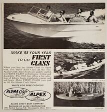 1968 Print Ad Aluma Craft Aluminum & Alpex Fiberglass Boats Minneapolis,MN