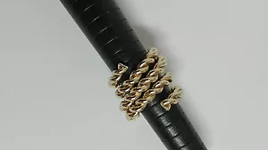 Anillo Triple circulo trenzado dorado, Joyeria para mujer. Ring circle golden - Foto 1 di 1