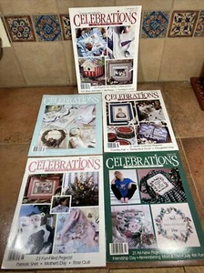 Celebrations Kreuzstich und Bastelmagazin 5 Stück 1990-92 Diagramme Muster - Bild 1 von 6