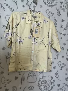 Tommy Bahama donna XS seta nuovo con etichette marchio tropicale cropped camp A2 - Foto 1 di 4