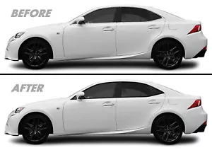 Chrome Delete Blackout Overlay for 2014-20 Lexus IS 300 350 200t Window Trim - Picture 1 of 5