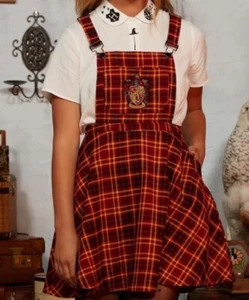 Harry Potter Gryffindor Skirt 1X XL Plaid Jumper Suspender Pockets Cosplay - Picture 1 of 8