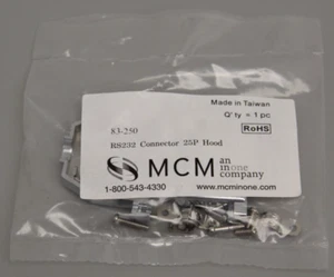 Brand New MCM Electronics 83-250 RS232 Connector 25P Hood - Picture 1 of 2