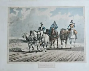 French Postilions. 1834 Aquatint Etching. Henderson. Ackerman & Co - Picture 1 of 3