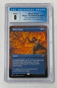 Mana Drain 2022 MTG Double Masters No.348 Mythic Rare Foil Borderless CGC 8 - Picture 1 of 2
