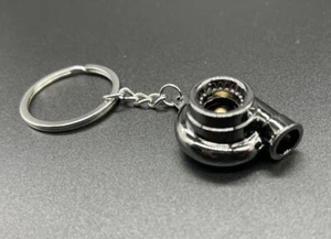 Schlüsselanhänger Turbolader Retro Schwarz Turbo Boost Tuning Motor Auto - Bild 1 von 3