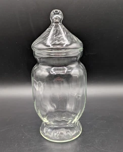 Klar Optik Wirbel Glas Apotheker Glas mit Deckel Süßigkeiten Schmuck Display 8,5" - Bild 1 von 4