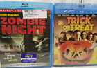 2 HORROR Halloween Blu Ray DVDs  Zombie Night  &  TRICK OR TREAT former gangster